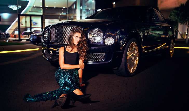 Ivan Gorokhov, women, car, women with cars, model, Bentley