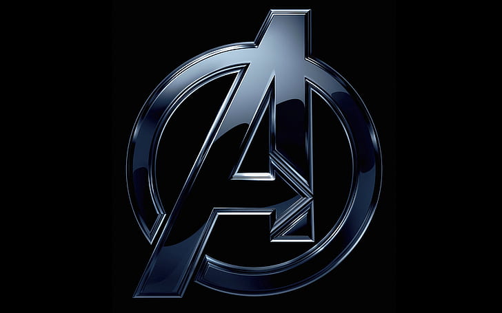 fiction, logo, black background, comic, MARVEL, The Avengers