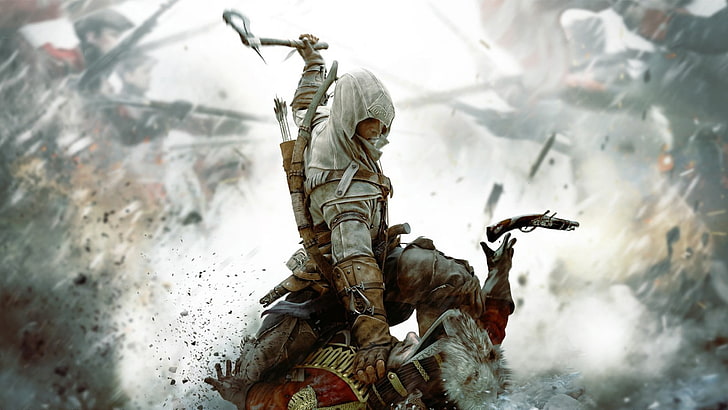 Assassin's Creed digital wallpaper, video games, Assassin's Creed III