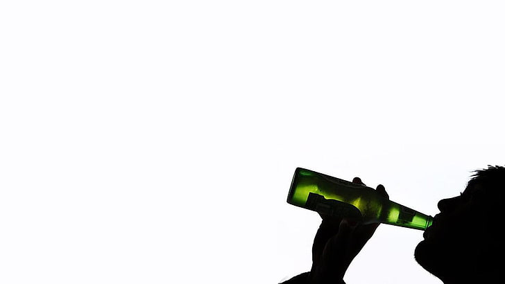 alcohol, drink, beer, white background, copy space, studio shot, HD wallpaper