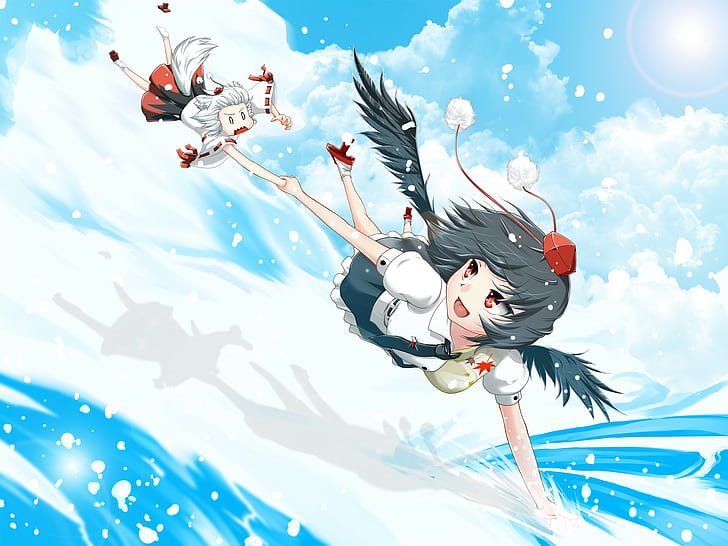 Anime Girl Flying with Umbrella Wallpaper by efforfake on DeviantArt