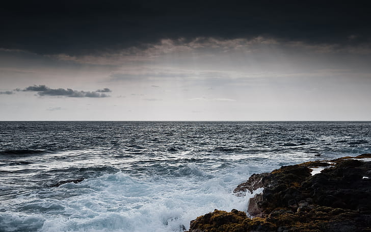 HD wallpaper: Stormy Ocean, coastal, grey, hawaii, islands ...