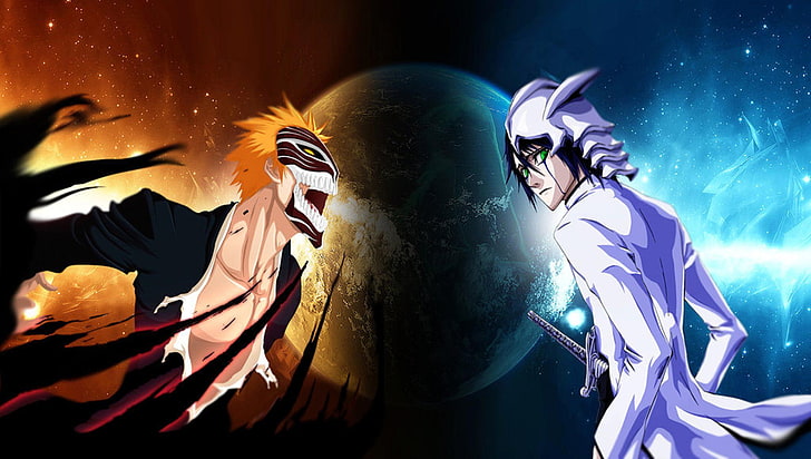 bleach computer  backgrounds, adult, two people, young adult
