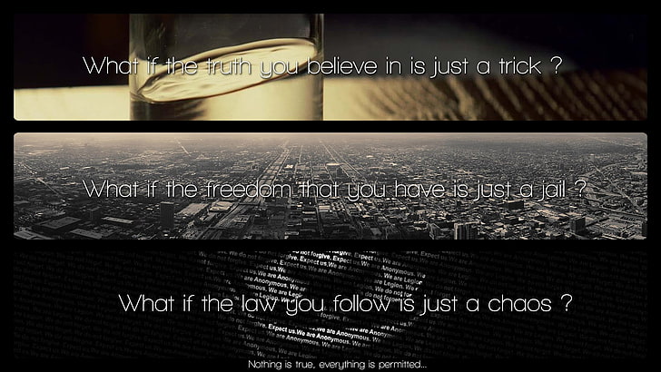what if the law you follow is just a chaos text screenshot, quote, HD wallpaper