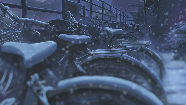 black and gray standard motorcycle, manga, 5 Centimeters Per Second, HD wallpaper
