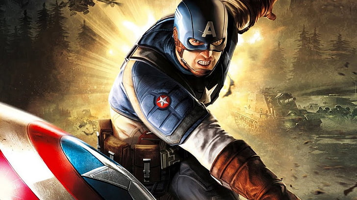 Captain America wallpaper, superhero, men, people, one Person, HD wallpaper