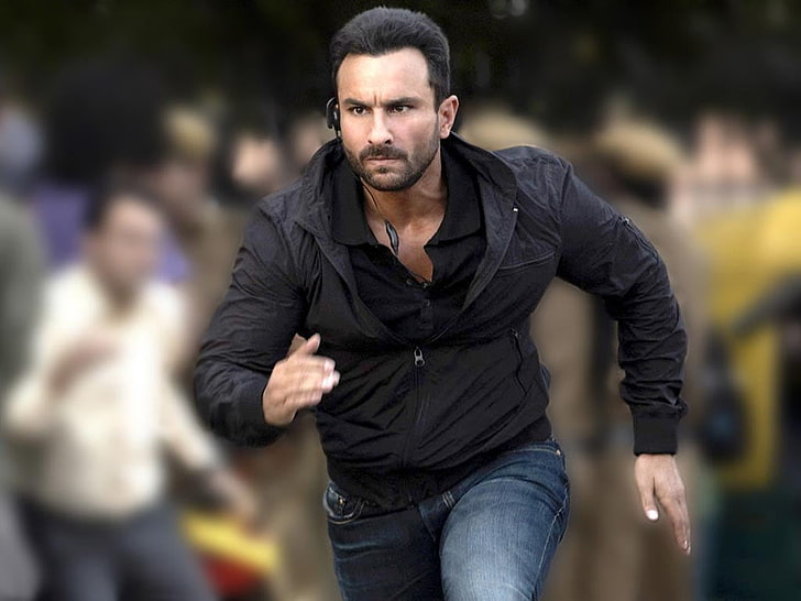 HD wallpaper: Super Saif Ali Khan, men's black full-zip jacket, Bollywood  Celebrities | Wallpaper Flare