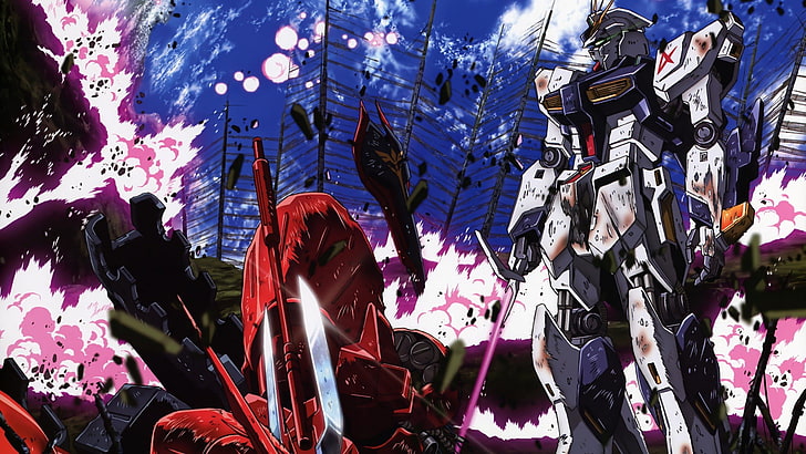 white robot illustration, Gundam, Mobile Suit Gundam, Mobile Suit Gundam: Char's Counterattack, HD wallpaper