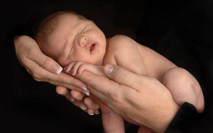 Newborn Baby, hands, protection, HD wallpaper