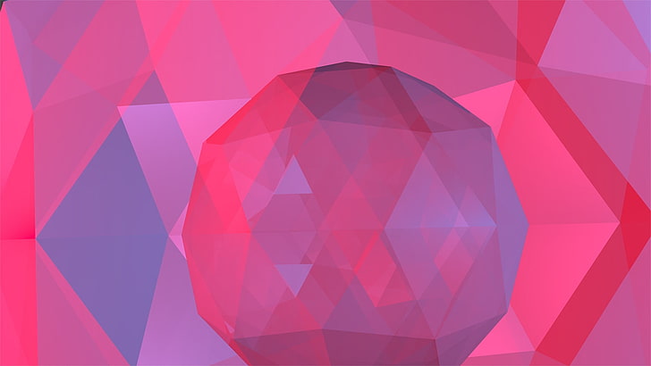 pink and purple digital wallpaper, abstract, vector, low poly