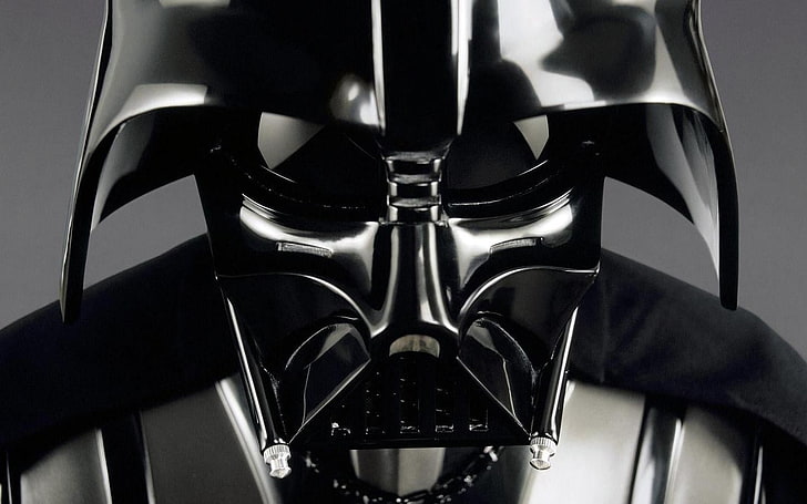 Star Wars Darth Vader mask, metal, close-up, no people, indoors