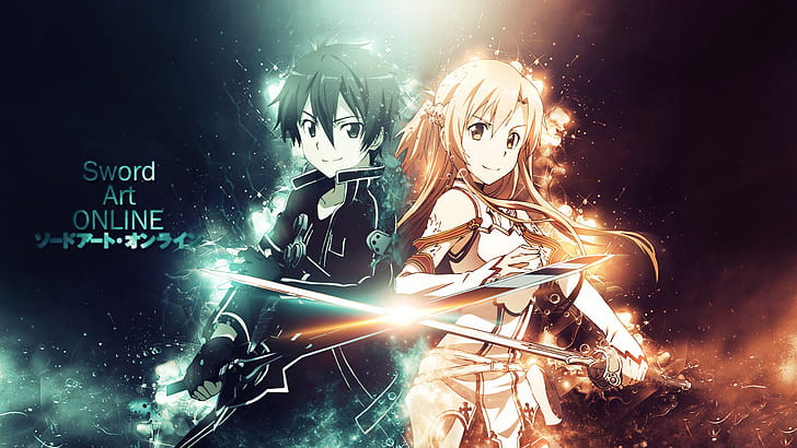  Fondo de pantalla HD Sword Art Online, Asuna Yuuki, Kirito (Sword Art Online)