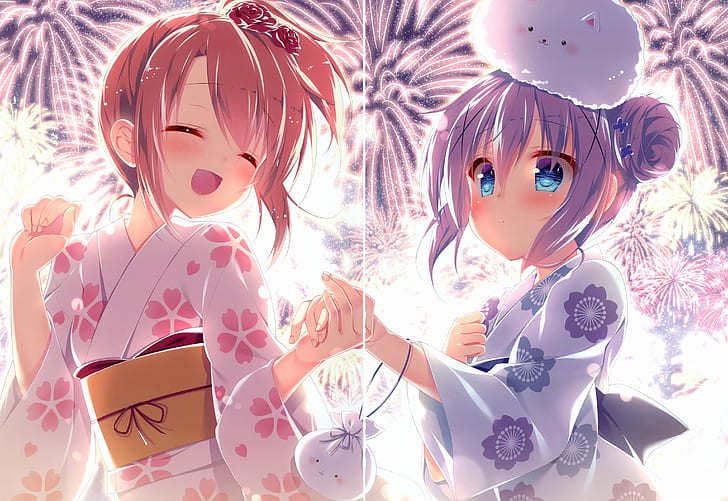 Hd Wallpaper Anime Is The Order A Rabbit Chino Kafu Cocoa Hoto Wallpaper Flare