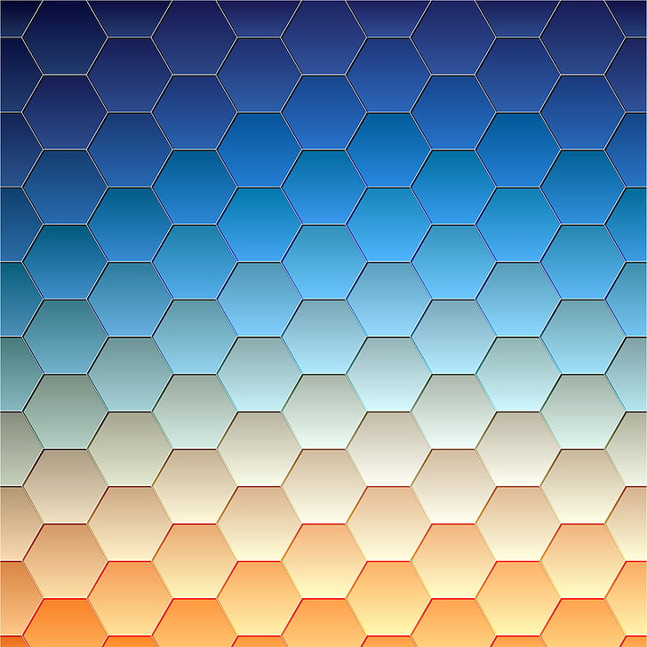 Hd Wallpaper Blue And Yellow Honeycomb Pattern Vector Abstract Design Background Wallpaper Flare