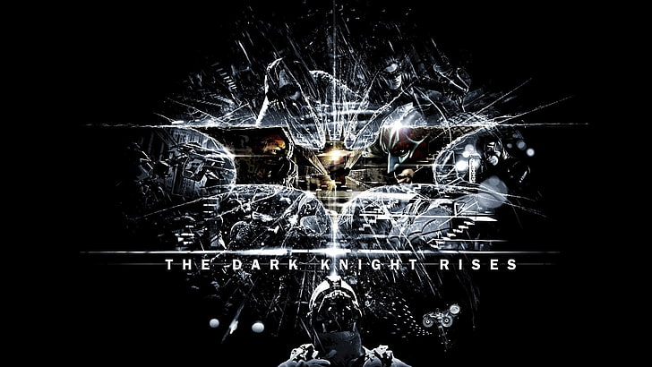 The Dark Knight Rises movie poster, movies, Bane, illuminated