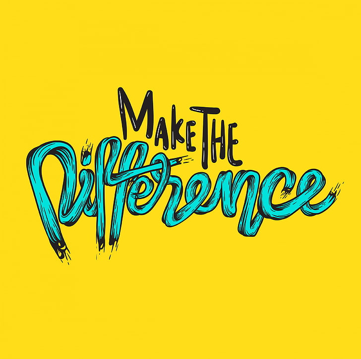 Make the Difference, make the difference illustration, Artistic, HD wallpaper