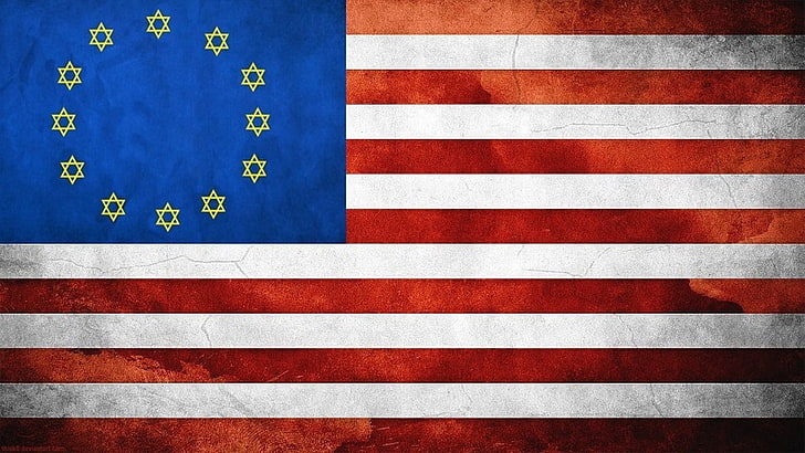 USA, European Union, Imperial Flag ( TES), Star of David, striped, HD wallpaper