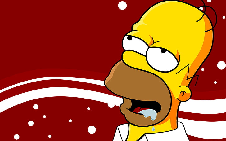 Homer Simpson illustration, the simpsons, vector, christmas, cartoon, HD wallpaper