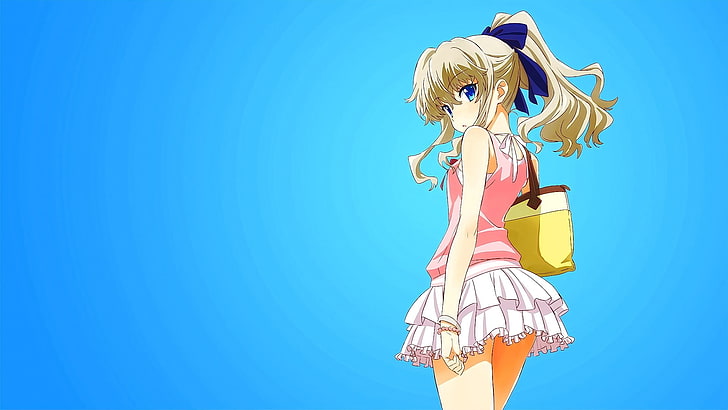 anime, anime girls, Charlotte (anime), Tomori Nao, women, blue, HD wallpaper