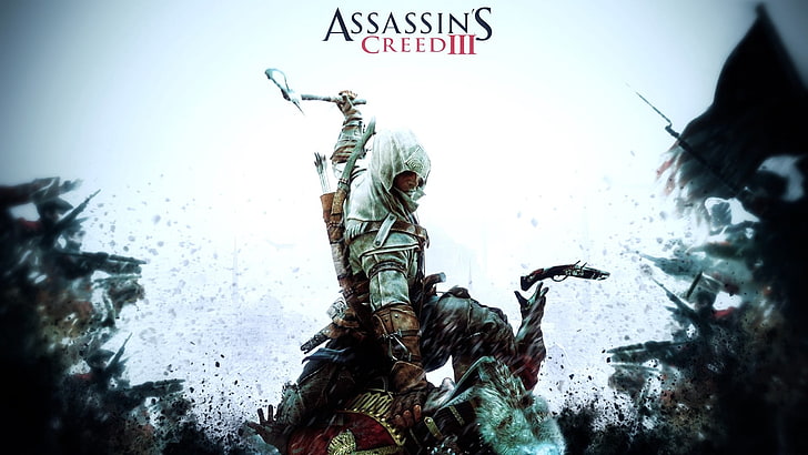 Assassin's Creed III wallpaper, assassins creed 3, arm, axe, soldier, HD wallpaper