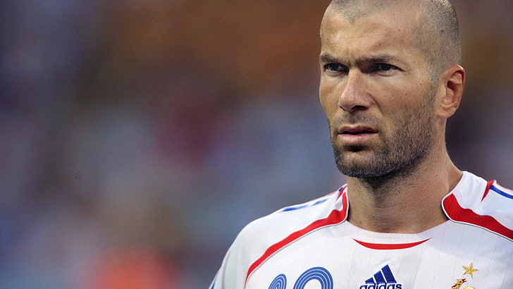 France, Zinedine Zidane, legend, footballers, portrait, headshot, HD wallpaper