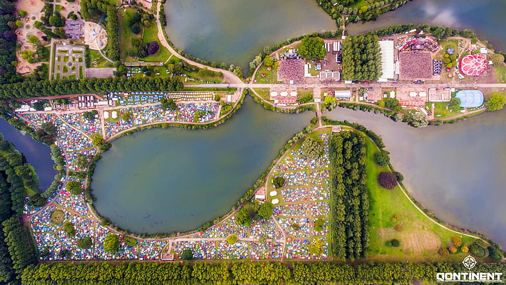 The Qontinent, festivals, photography, top view, water, plant, HD wallpaper