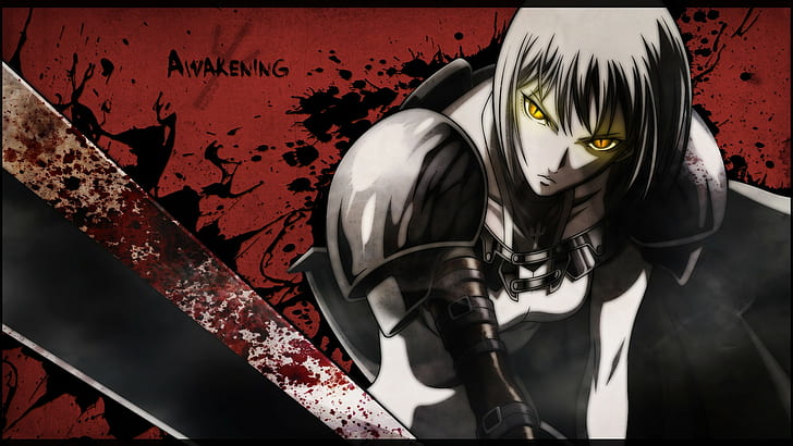 Clare, anime girls, blood, Synceed, Claymore (anime)