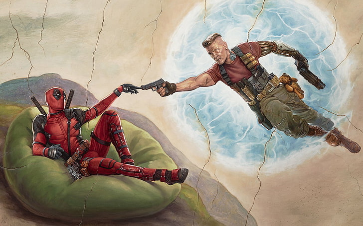 Hd Wallpaper Deadpool 2 Artwork Cable Movies Men Two