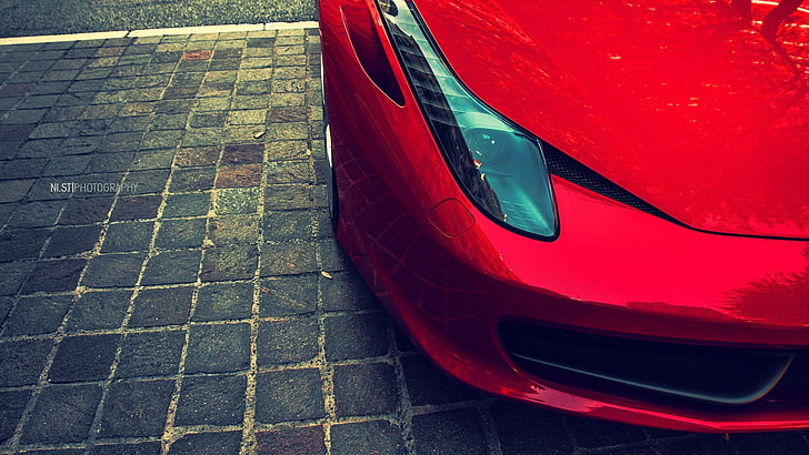 red vehicle, car, Ferrari, Ferrari 458, 458 italia, transportation