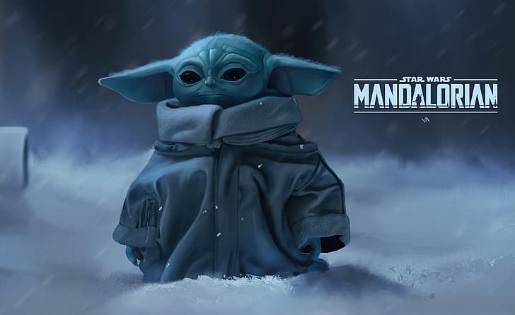 Baby Yoda, Mandalorian Yoda, The Mandalorian, Star Wars, 4K, HD wallpaper