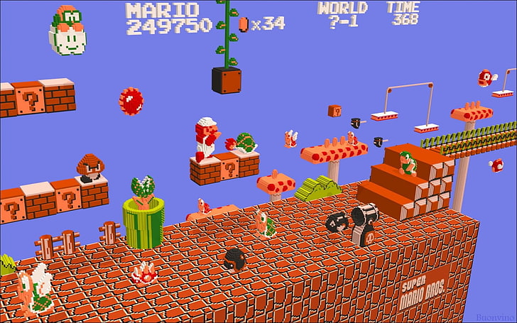 HD wallpaper: Super Mario game application, Nintendo, video games, retro  games