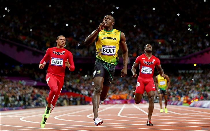 Usain Bolt Jamaica Sprint Sports HD Wallpaper 19, group of people