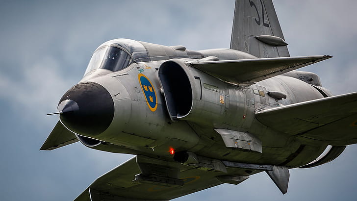 Jet Fighters, Saab 37 Viggen, Aircraft, Warplane, HD wallpaper