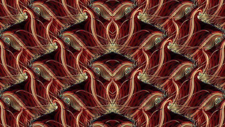 abstract, fractal, pattern, symmetry, digital art, backgrounds