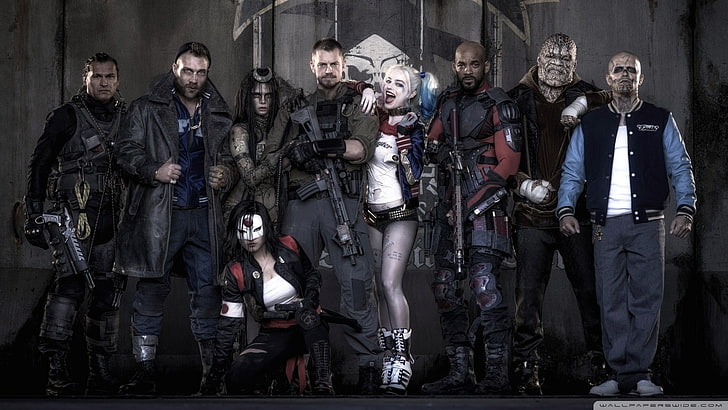 Suicide Squad poster, Harley Quinn, Deadshot, Boomerang, Rick Flag, HD wallpaper