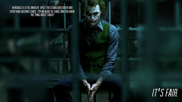 The Joker, Heath Ledger, The Dark Knight, movies, text, Batman