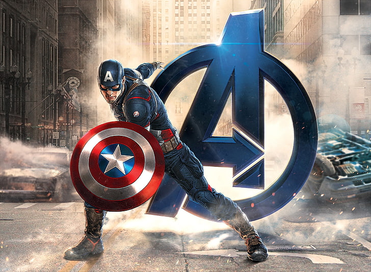 Captain America wallpaper, Avengers: Age of Ultron, superhero, HD wallpaper