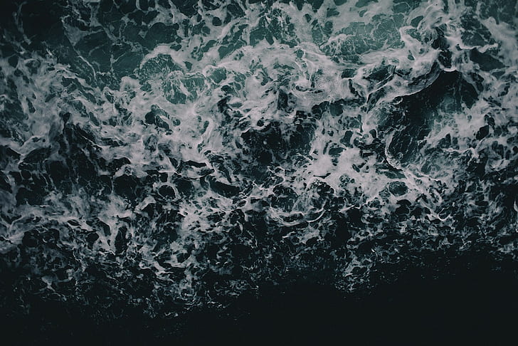 waves, shore, HD wallpaper