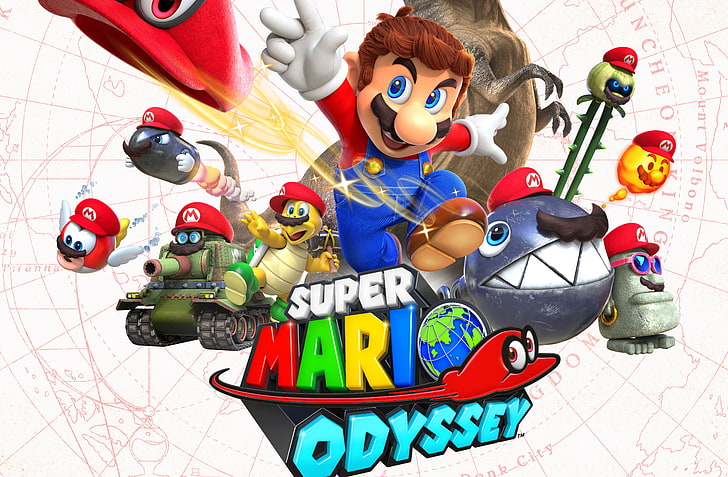Super Mario Odyssey, 5K, poster, E3 2017, HD wallpaper