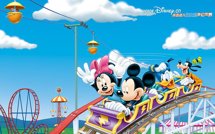 Happy Roller Coaster, Disney, HD wallpaper
