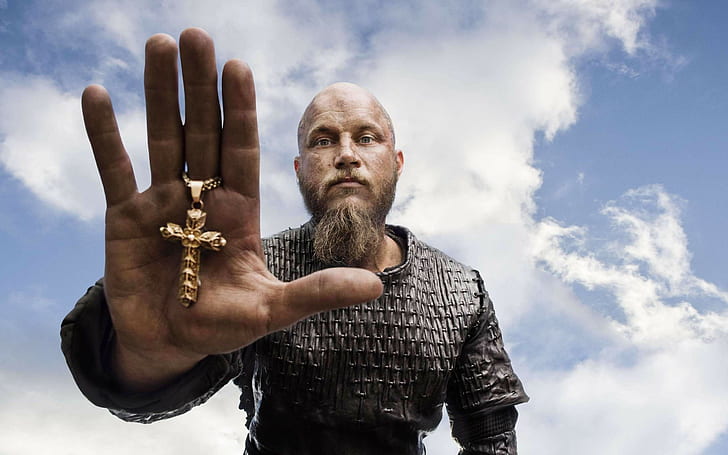 Vikings (TV series), hands, Ragnar Lodbrok, men, cross, HD wallpaper