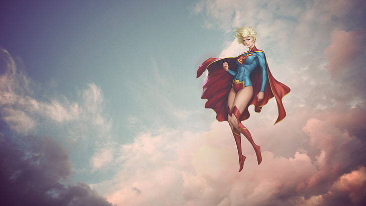 Supergirl digital wallpaper, Supergirl illustration, women, fantasy art