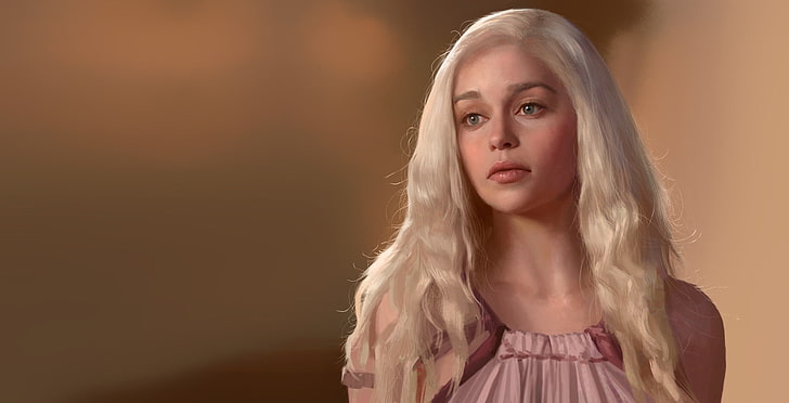 art, game of thrones, Khaleesi, Daenerys Targaryen, Mother of Dragons, HD wallpaper
