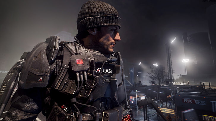 ATLAS, screenshot, Call of Duty Advanced Warfare, CoD, soldier, HD wallpaper