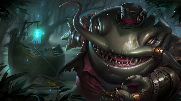 black and red ceramic pitcher, League of Legends, Tahm Kench (League of Legends), HD wallpaper