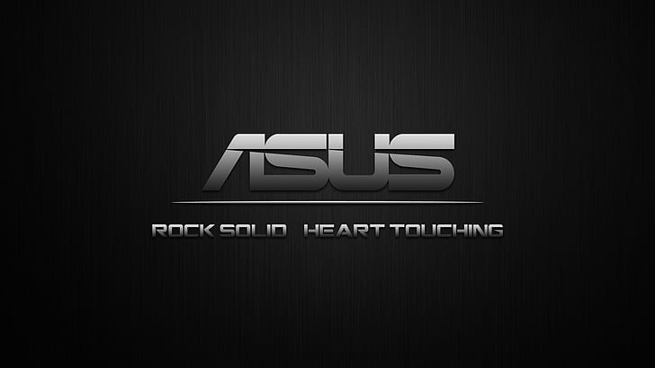 Asus HD, black, brushed, heart touching, metal, rock solid, HD wallpaper