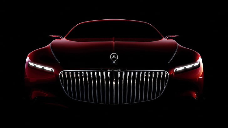 car, red, maybach, sports car, luxury car, motor vehicle, concept car, HD wallpaper
