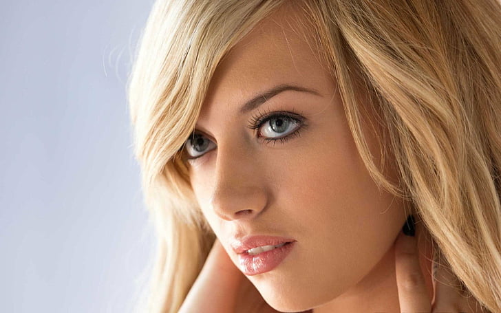 Adults, Emma Mae, Blonde, Blue Eyes, Close-Up, Face, Model, HD wallpaper