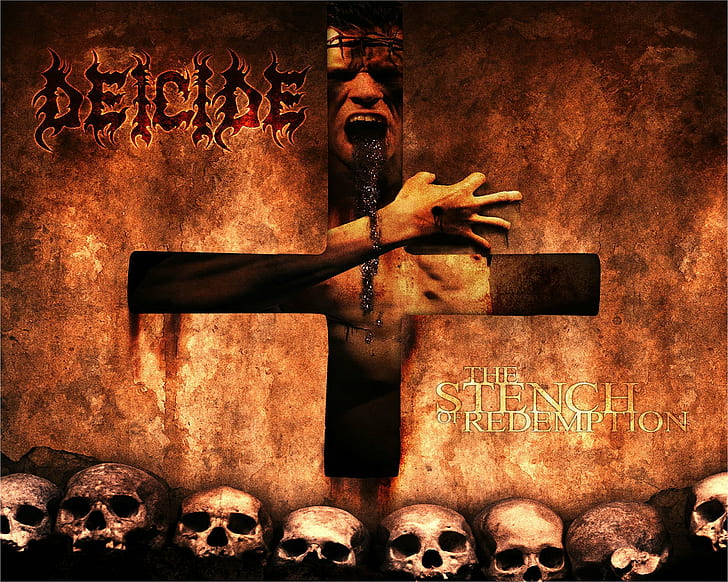 cross, Dark, death, deicide, Evil, heavy, Metal, Satanic, skull, HD wallpaper