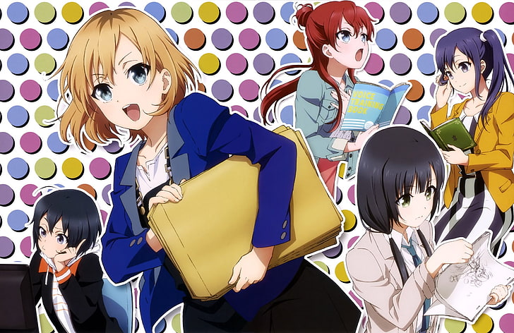 Anime, Shirobako, Aoi Miyamori, Ema Yasuhara, Midori Imai, Misa Toudou, HD wallpaper